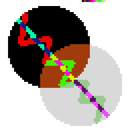 La imagen que es utilizada como mapa, notese los diferentes colores.